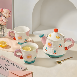 Porcelain Teapot & Cup Set 2 Pcs